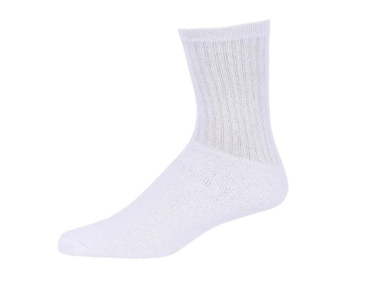 Spak Bulk Adult White Socks Mens Size 10-13 240 Pairs medical supply