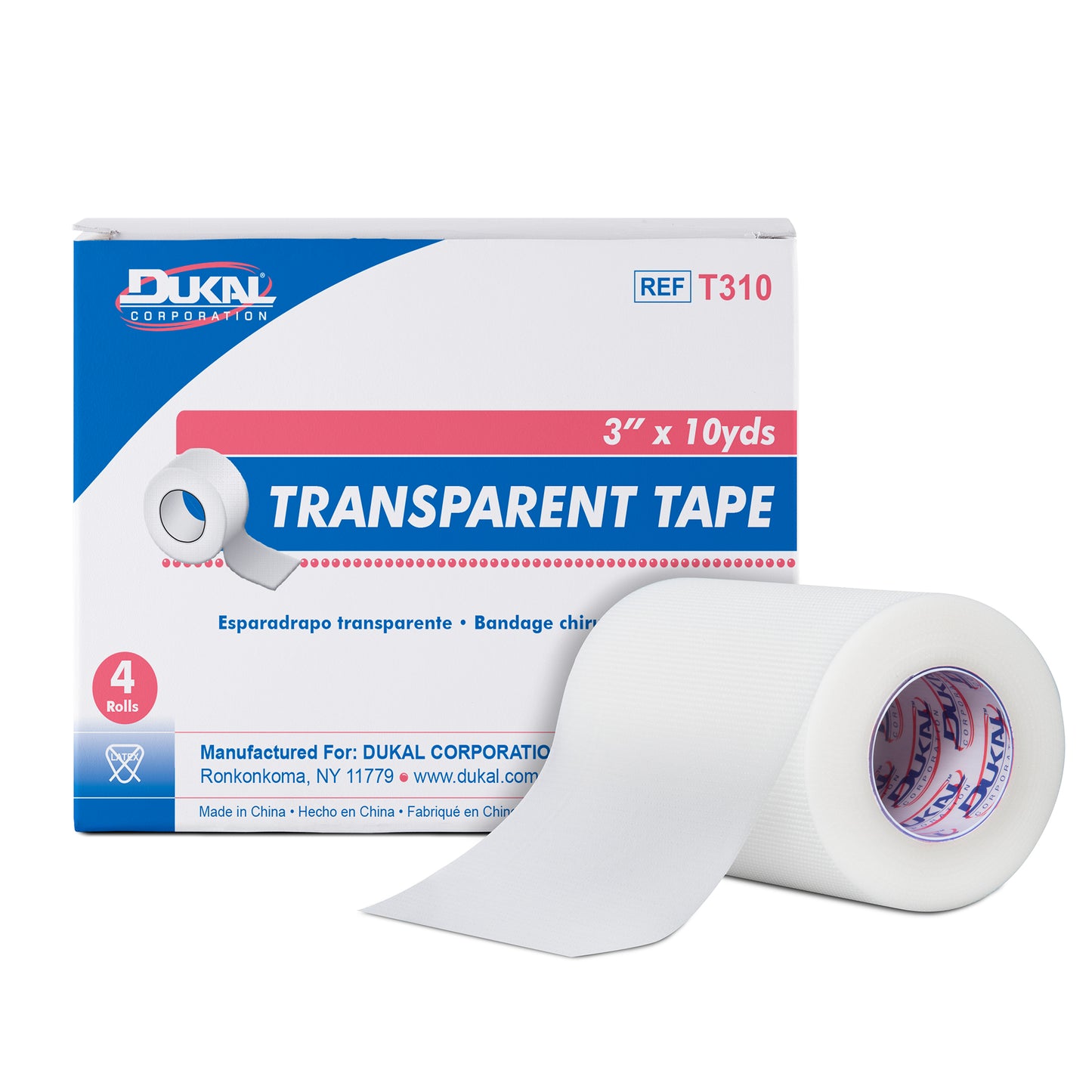 Dukal Transparent Tape 3 in x 10 yds medical supply