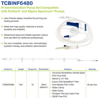 TrueCare IV Administration Pump Set 102in 0.2um Filter medical supply