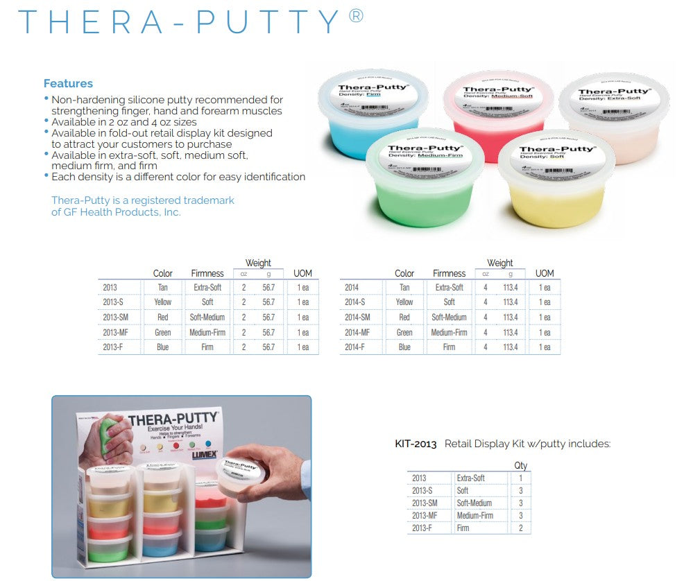 Lumex Thera-Putty 2oz Soft Yellow medical supply