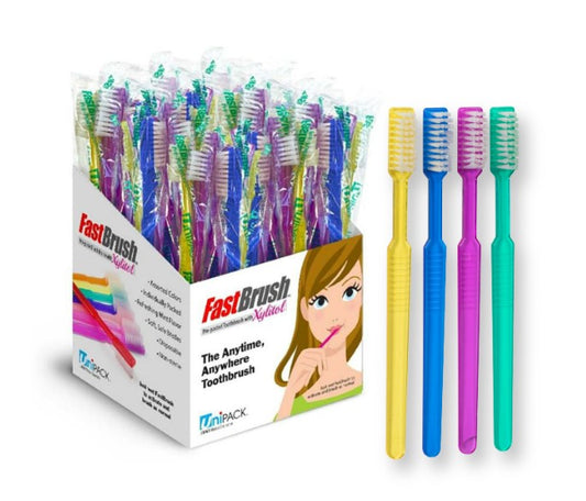 Unipack Fast Brush Pre-Pasted Disposable Toothbrushes 1000/Case medical supply