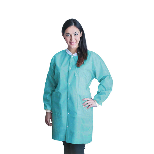 Dukal FitMe Lab Coats L Teal/Green medical supply