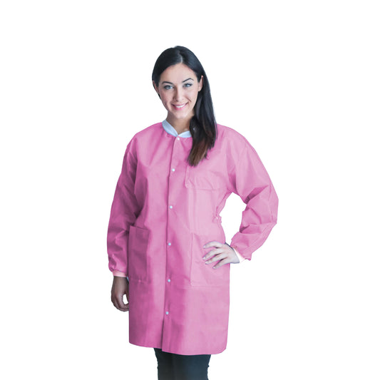 Dukal FitMe Lab Coats XX-Large Bubblegum Pink medical supply