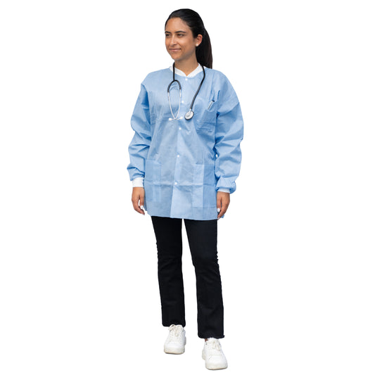 Dukal FitMe Lab Jackets L Ciel Blue medical supply