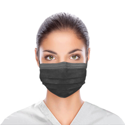 Unipack BlakCat Level 1 Ear-Loop Face Mask Black Case of 1000 medical supply