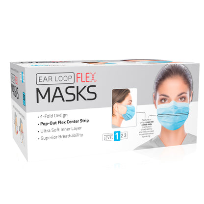 Unipack Flex Mask, Level 1 Ear-Loop Face Mask, Blue (ULM-6181) medical supply
