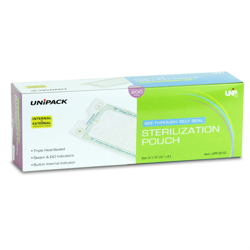 Unipack Sterilization Pouches 4-1/4 x 12 inch medical supply