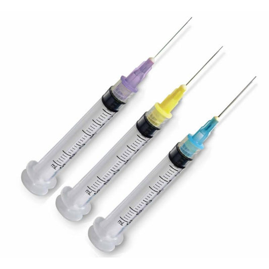 Dukal Combo Syringe 23G Side Port 3cc Luer Lock Blue Case of 2000 medical supply