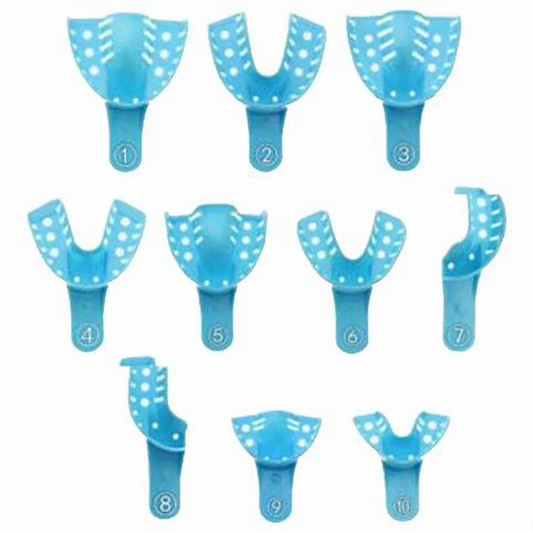 Dukal BLU-TRAY Perforated Impression Trays Medium Lower #4 Case of 120 medical supply