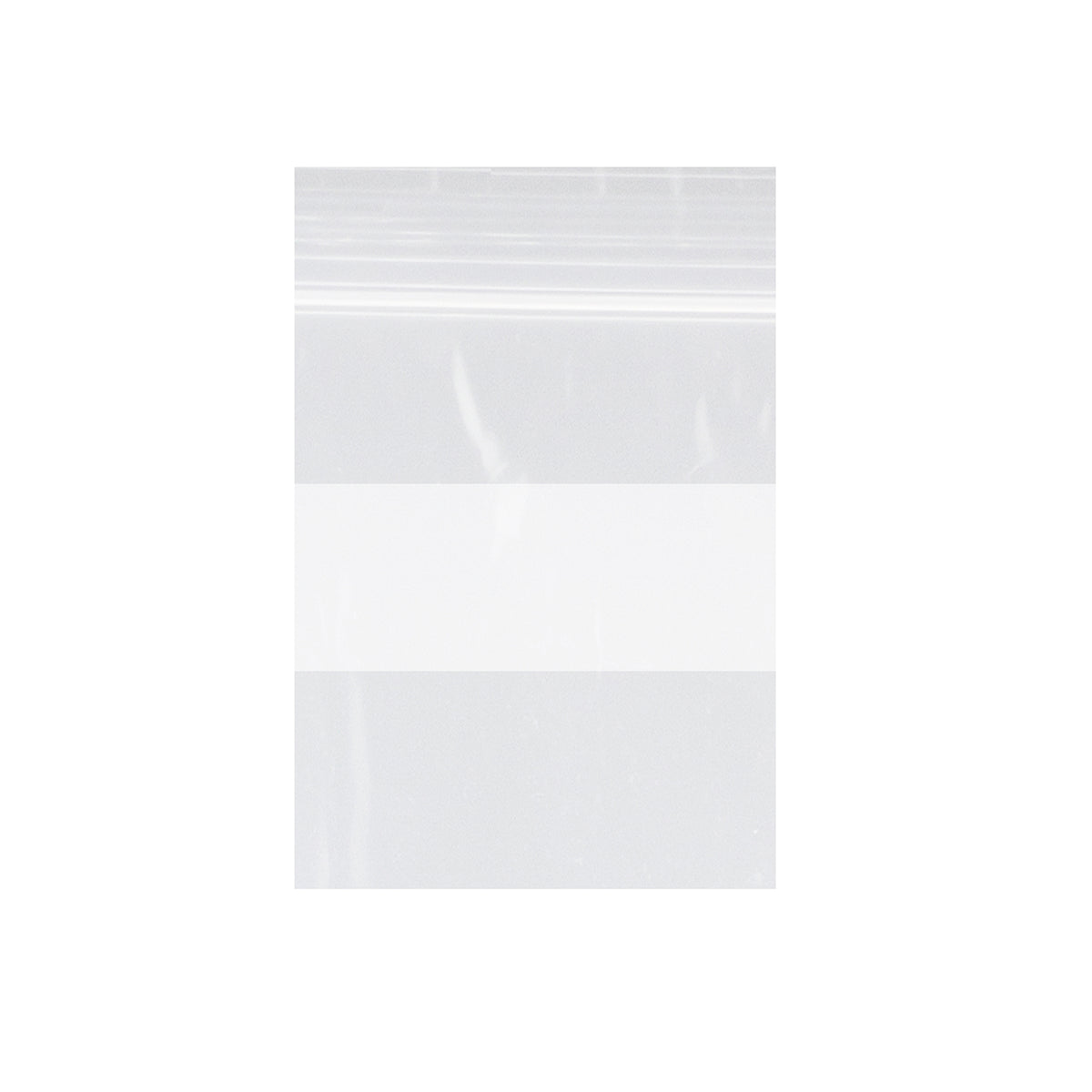 Reclosable Bag, 4" x 6", 2 Mil, Clear with White Block (ZIP46WB)