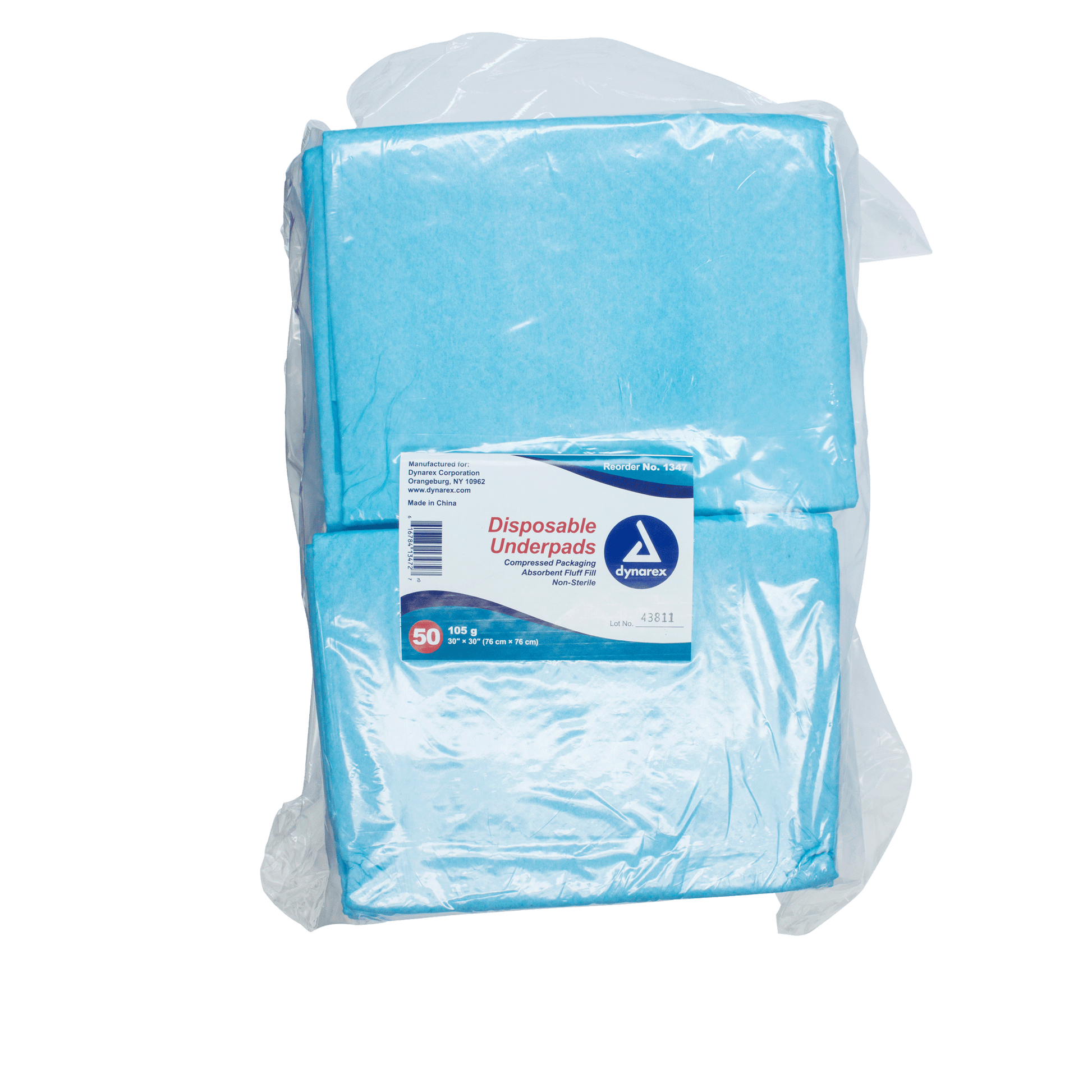 Dynarex Disposable Underpads with Polymer 30x30 105g Case medical supply