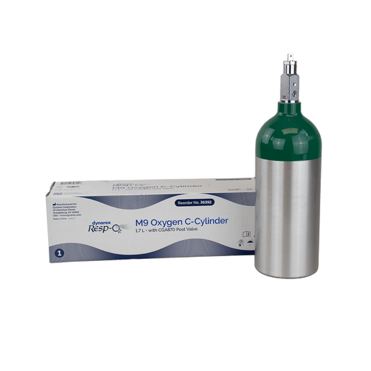 Resp-O2 M9 Oxygen C-Cylinder CGA870 Post Valve 1.7 L 1pc/cs medical supply