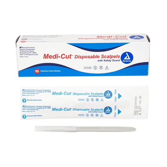 Medi-Cut Disposable Sterile Scalpels #22 10/bx medical supply