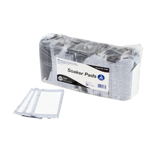 Dynarex Soaker Pads, 4" x 7", Black, 4/500/cs medical supply