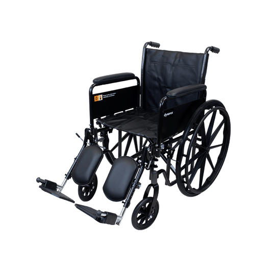 Dynarex DynaRide S2 Wheelchair 18 x 16 Detach Full Arm ELR Silver Vein medical supply