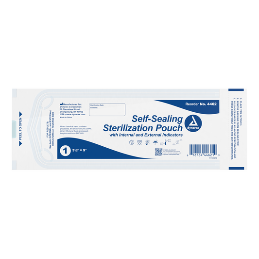 Dynarex Sterilization Pouches 3.5 x 9 inch medical supply