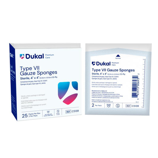 Dukal Premium Care Sterile Gauze Sponges 12-Ply 4 inch x 4 inch medical supply