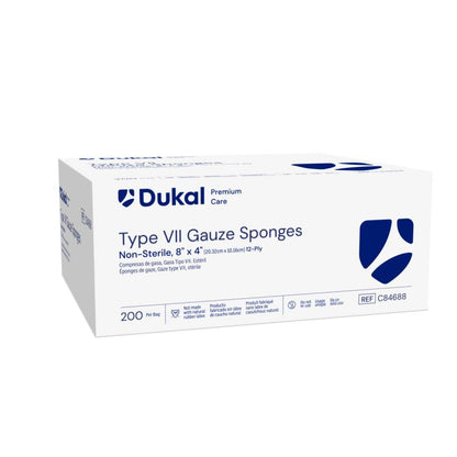 Dukal Premium Care Non-Sterile Gauze Sponges 12-Ply 8 inch x 4 inch medical supply