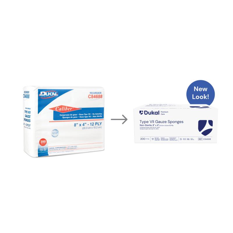 Dukal Premium Care Non-Sterile Gauze Sponges 12-Ply 8 inch x 4 inch medical supply