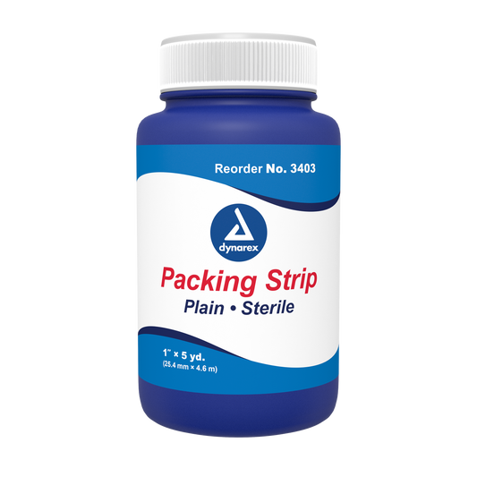 Dynarex Plain Packing Strips Sterile 1 in x 5 yd 12/cs medical supply