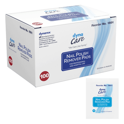 dynaCare Nail Polish Remover Pads Case medical supply