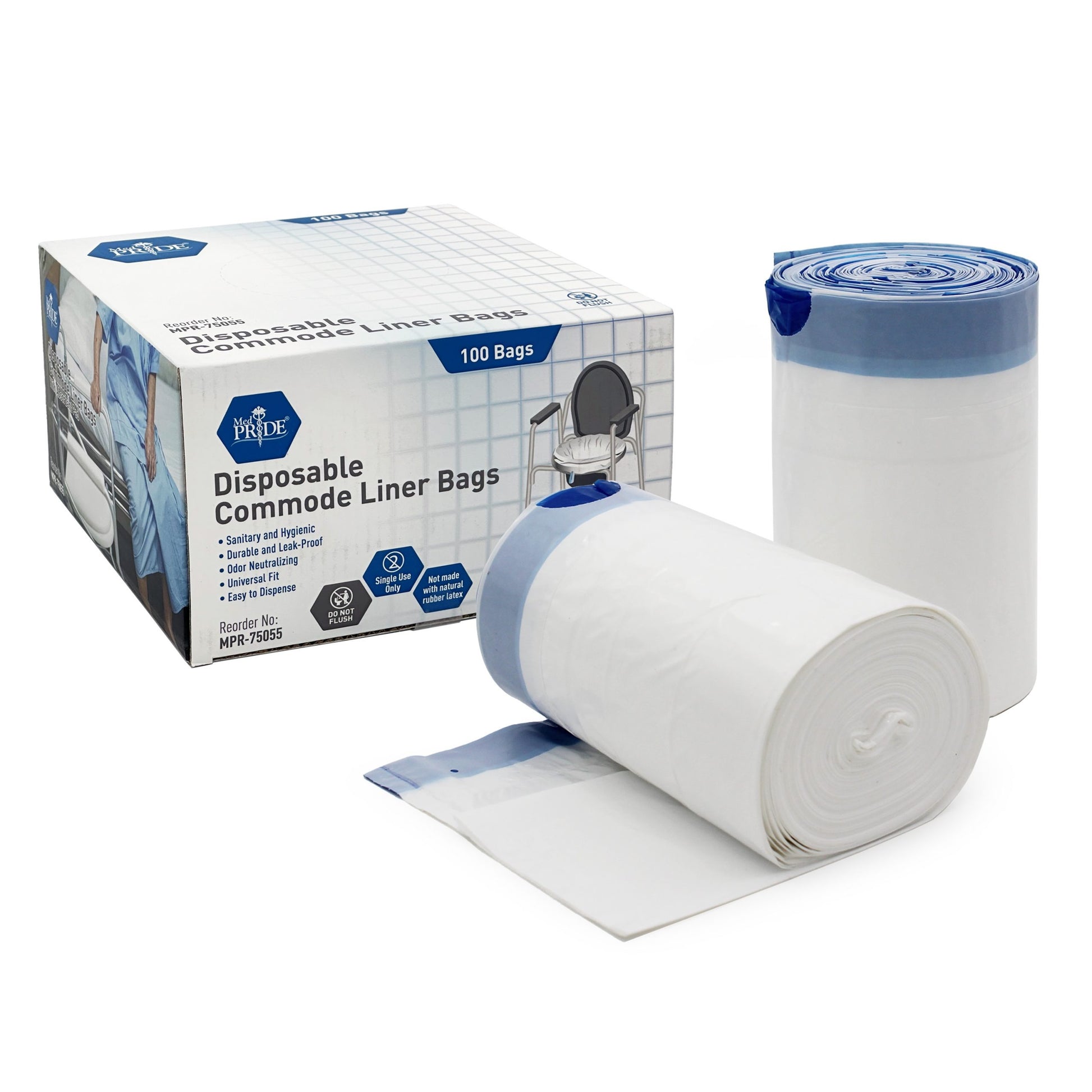 Shield Line Commode Liner Ldpe White, 100ct/6/cs. medical supply