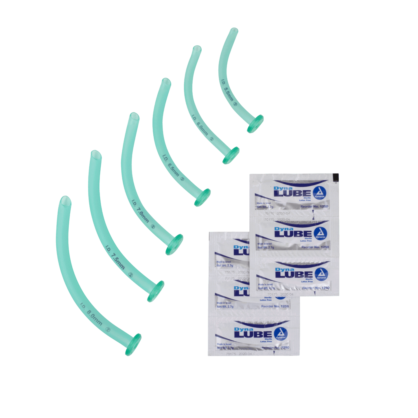 Resp-O2 Nasopharyngeal Airway Kit 6 NPA 6 Jelly Packs 1/bx medical supply
