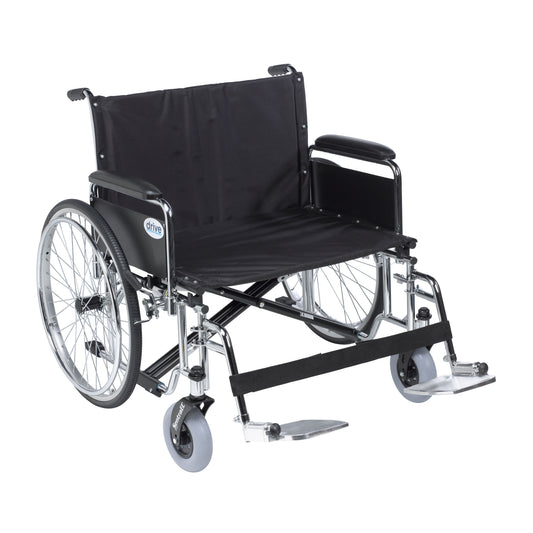 Drive Medical Sentra EC Extra Wide Wheelchair Full Arms Swing Away Footrests 26 inch Seat medical supply