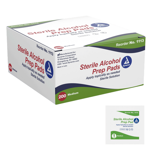 Dynarex Alcohol Prep Pad Sterile Medium Case of 2000 medical supply