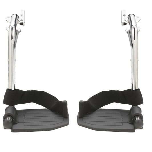 Drive Medical Chrome Swing Away Footrests Aluminum Footplates 1 pair medical supply