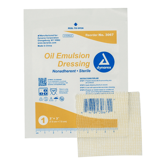 Dynarex Oil Emulsion Wound Dressing 3x3 in Case medical supply