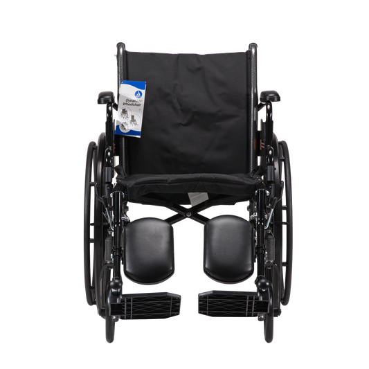 Dynarex DynaRide S3 Lite Wheelchair 18 x 16 Flip Desk Arm FR Silver Vein medical supply