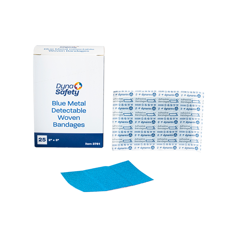 DynaSafety Blue Metal Detectable Woven Bandage XL 2 x 3 inch Case of 1250 medical supply