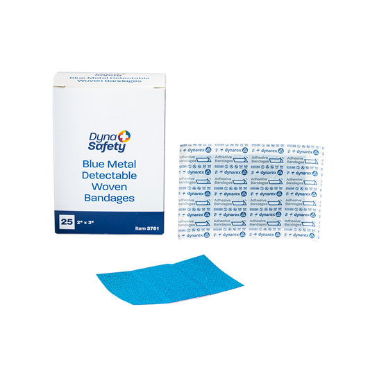 DynaSafety Blue Metal Detectable Woven Bandage XL 2 x 3 inch Case of 1250 medical supply