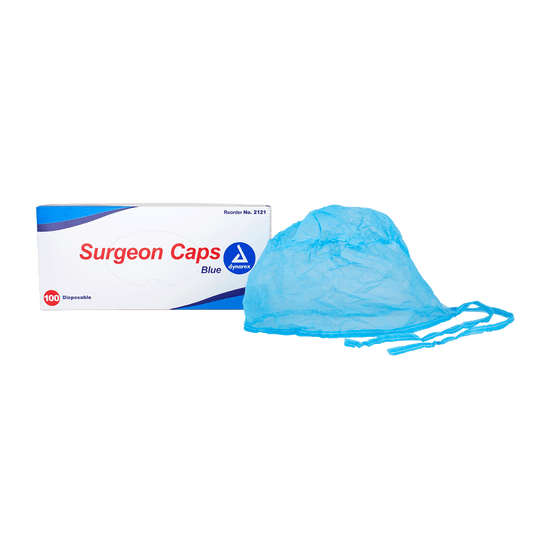 Dynarex Surgeon Cap O.R. Blue 5/100/cs medical supply