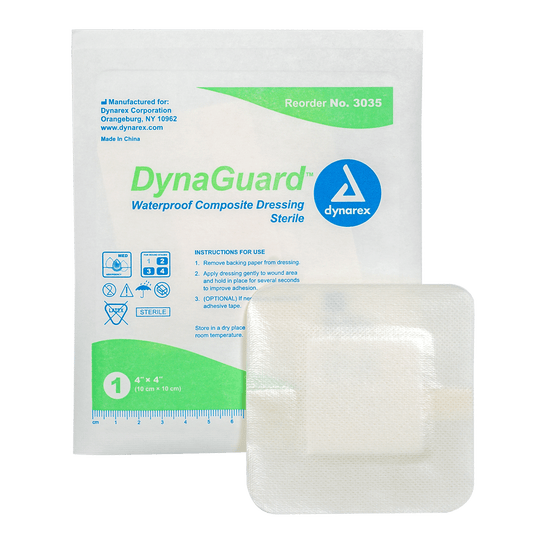 Dynarex DynaGuard Waterproof Composite Dressing 4x4 Case medical supply