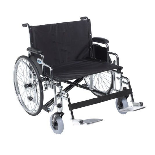 Drive Medical Sentra EC Extra Wide Wheelchair Desk Arms Swing Away Footrests 26 inch Seat medical supply