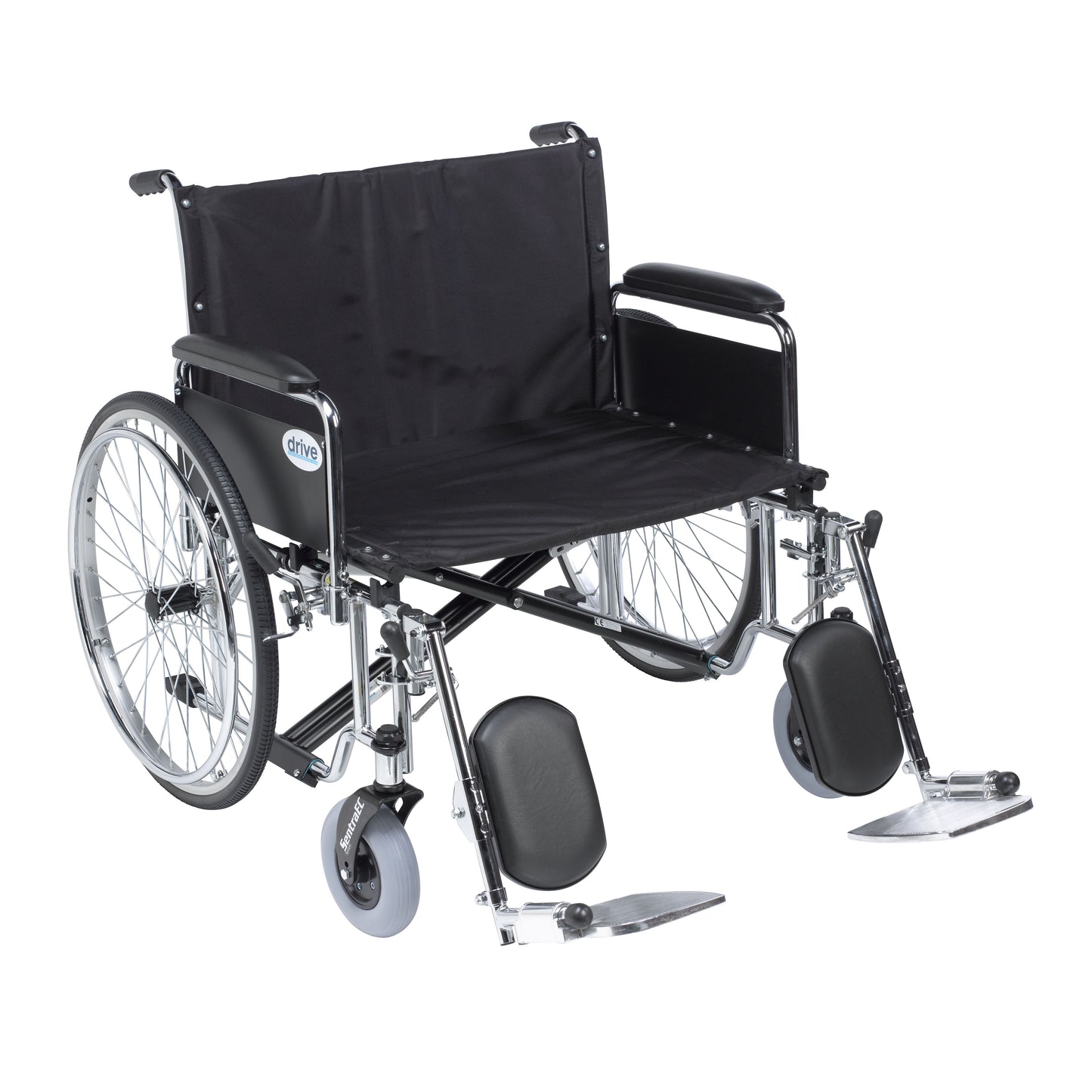 Drive Medical Sentra EC Extra Wide Wheelchair Full Arms Elevating Leg Rests 26 inch Seat medical supply