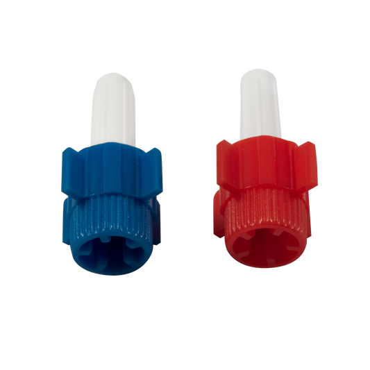 Dynarex Dead End Caps Luer Lock Red Blue 10/100 Case medical supply
