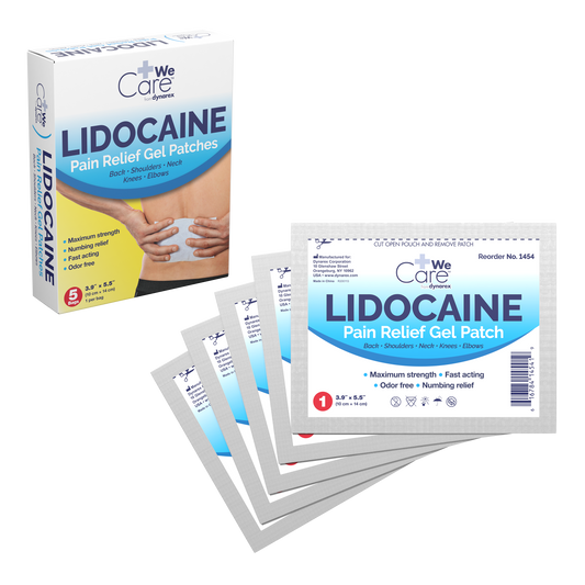 WeCare Lidocaine Pain Relief Gel Patch 10cm x 14cm Case medical supply