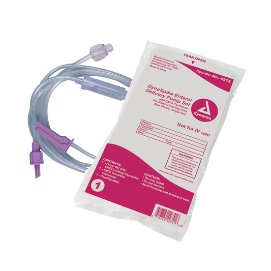 Dynarex DynaSpike Enteral Delivery Pump Set with ENFit Connector 30/cs medical supply