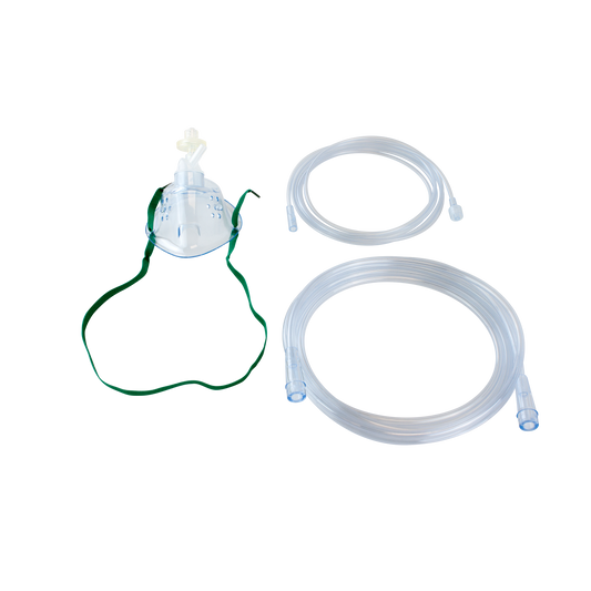 Resp-O2 Oxygen CO2 Elongated Mask Adult Male/Male Connector Case of 25 medical supply