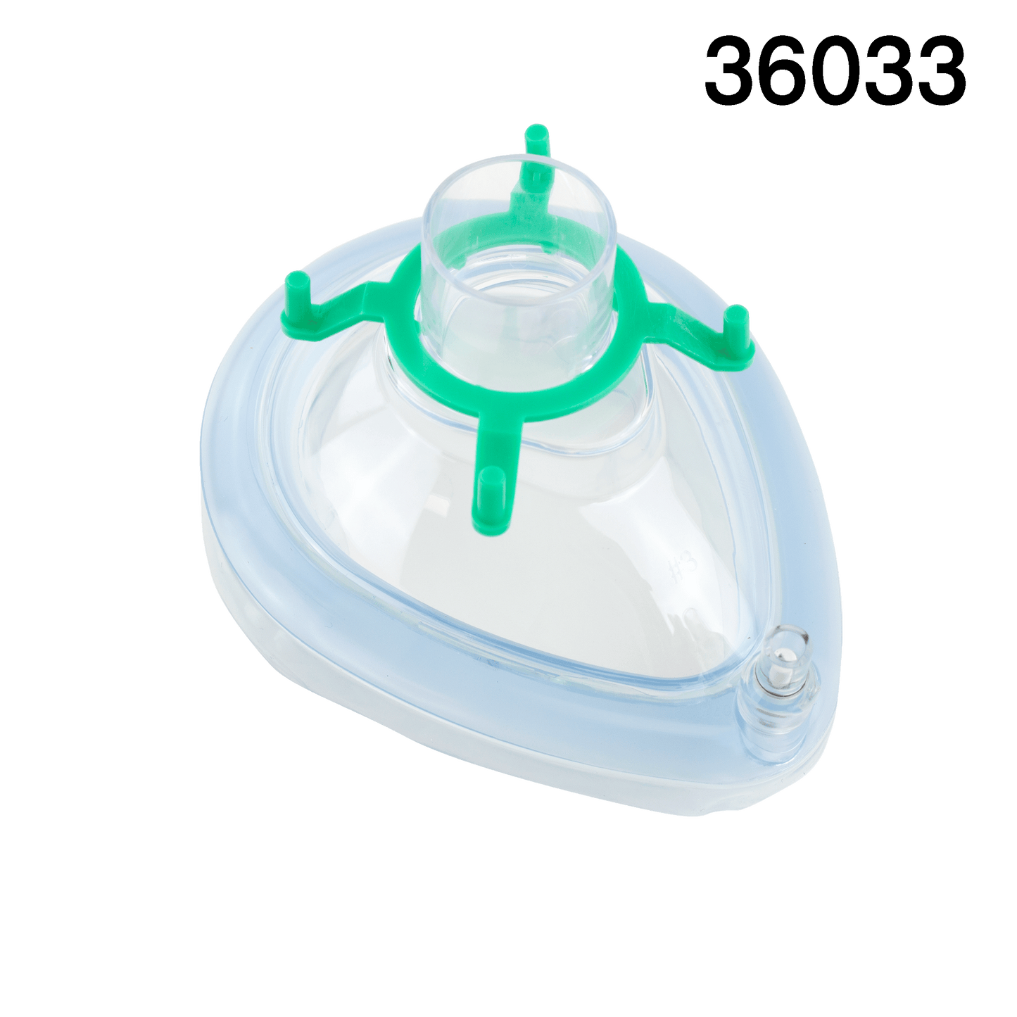 Resp-O2 Air Cushion Mask #3 Child Small Adult Green Hook Case medical supply