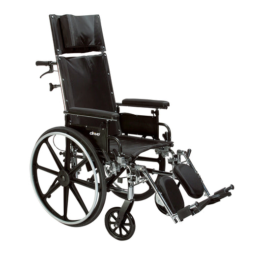 Drive Medical Viper Plus GT Reclining Wheelchair 16in Full Arms medical supply