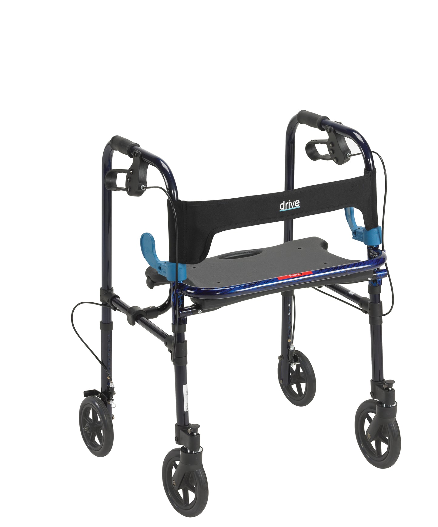 Drive Medical Clever Lite Rollator Walker Adult 8 inch Wheels Flame Blue medical supply