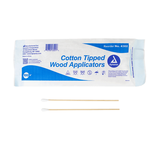 Dynarex Cotton Tipped Wood Applicators Non-Sterile 6 inch Case medical supply