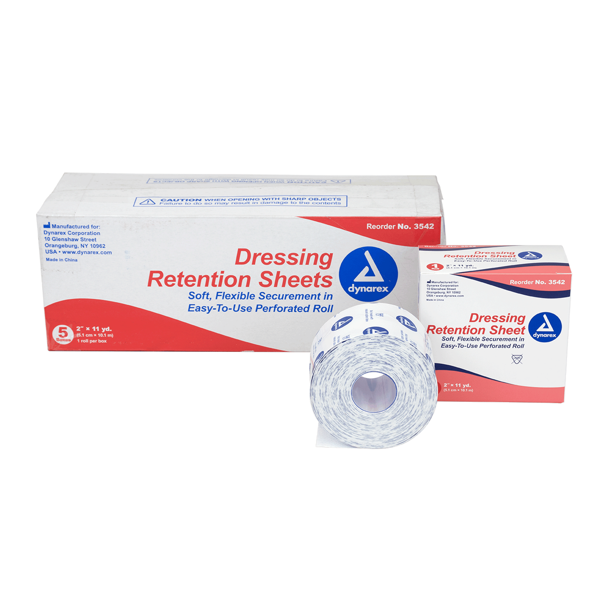 Dynarex Dressing Retention Sheet Latex Free 2in x 11yd Case medical supply