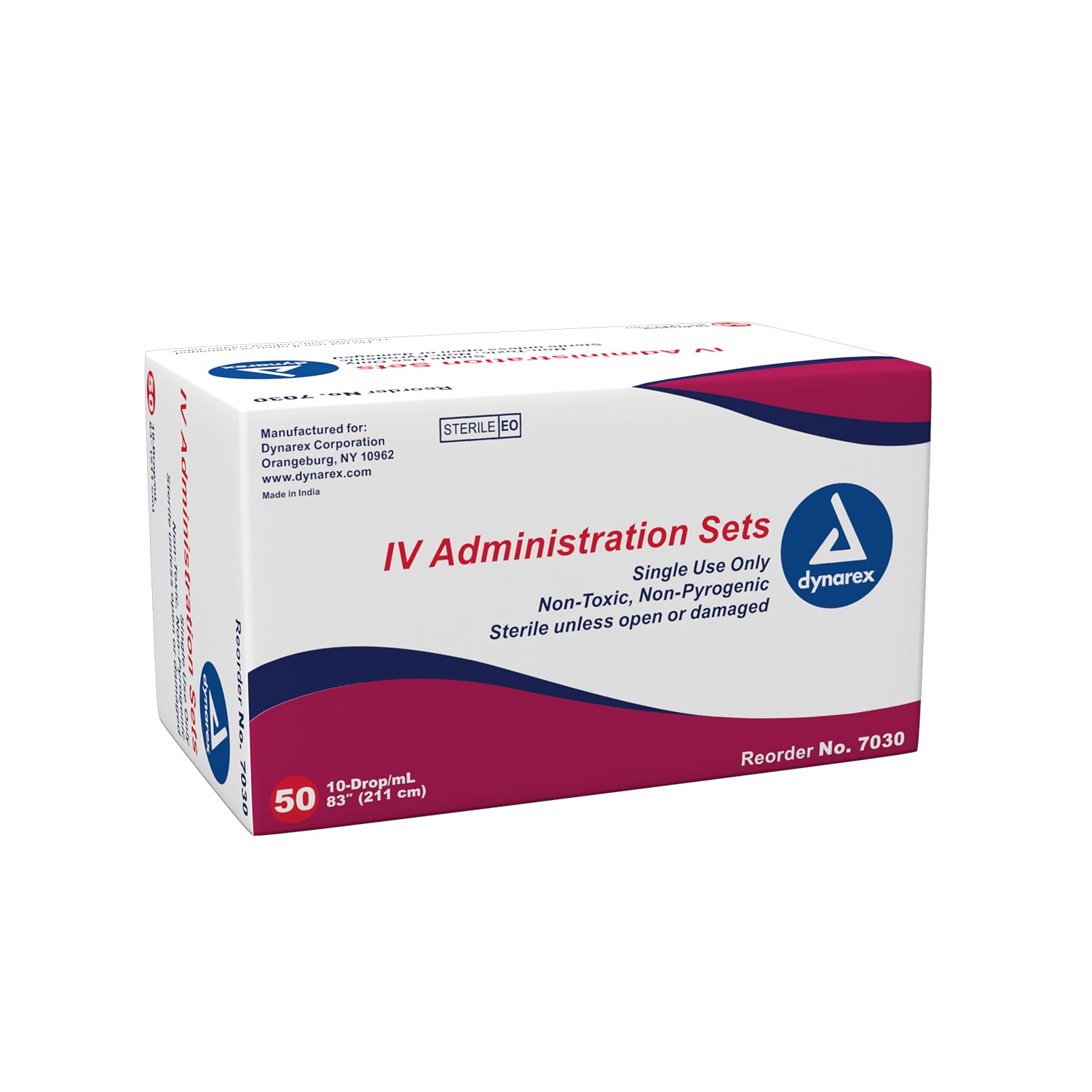 Dynarex IV Administration Set 10 Drop 83in 50/bx medical supply