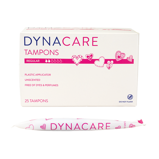 DynaCare Regular Tampons Plastic Applicator 9/25/cs medical supply