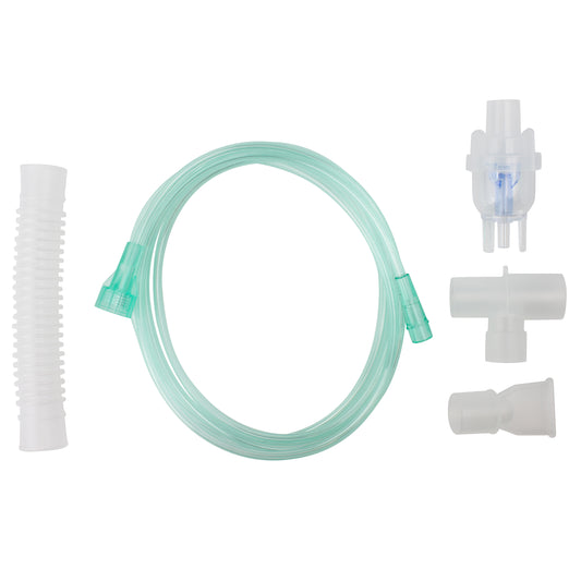 Resp-O2 Small Volume Nebulizer 6cc Cup with Tubing Universal 6 inch Flex T-Piece 50/cs medical supply